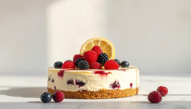 lemon berry cheesecake