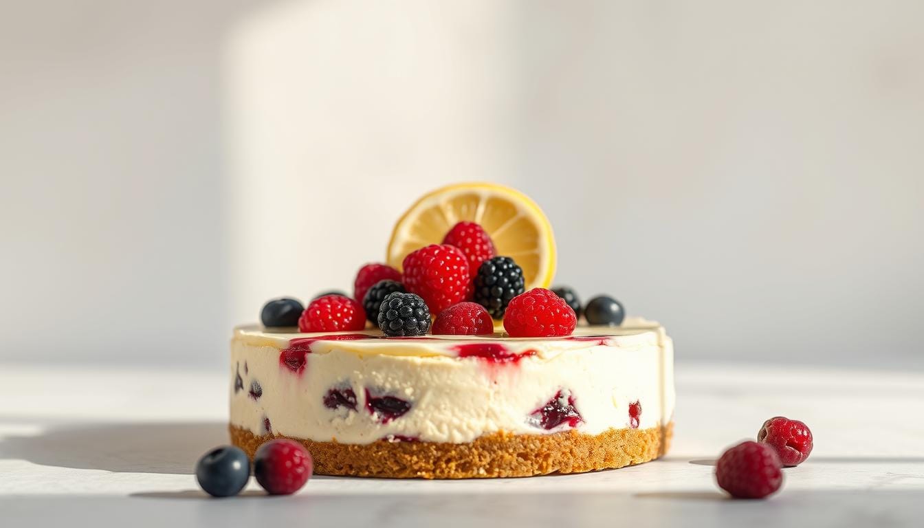 lemon berry cheesecake