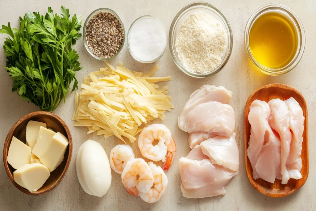 chicken and shrimp alfredo sauce